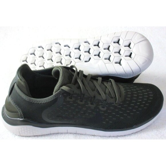 Nike Men's Free RN 2018 Classic Running Training Shoes Green Black Sizes NIB - Picture 2 of 5